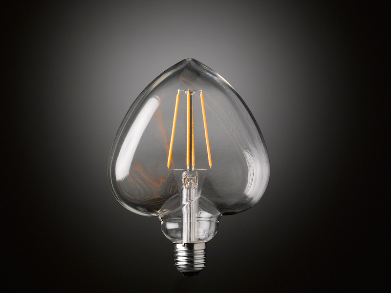 E27 Filament LED Herz - 4 Watt, 300 Lumen, warmweiß - nicht dimmbar