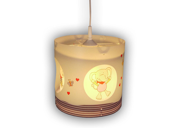 LED Kinderzimmer Deckenleuchte Lampenschirm drehend Motiv Lolo Lombardo