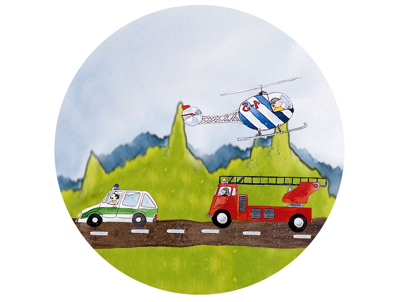 Kinder Schreibtischlampe AUTOMOBILE mit Flexarm, Höhe 43cm