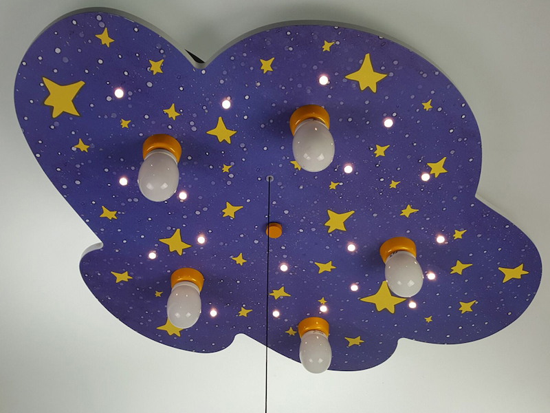 LED Kinder Deckenleuchte Nachthimmel Sterne Zugschalter für LED-Schlummerlicht