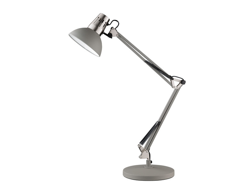 2in1 Schreibtischleuchte & Klemmleuchte PIT Grau, Höhe 74,5cm
