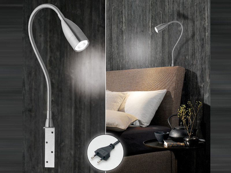 2er SET LED Leselampen dimmbar, Bettlampen zum Anschrauben, Breite 4cm