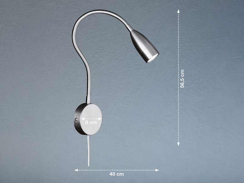 2er SET LED Wandlampen dimmbar, Leselampen Wandmontage, Breite 8cm