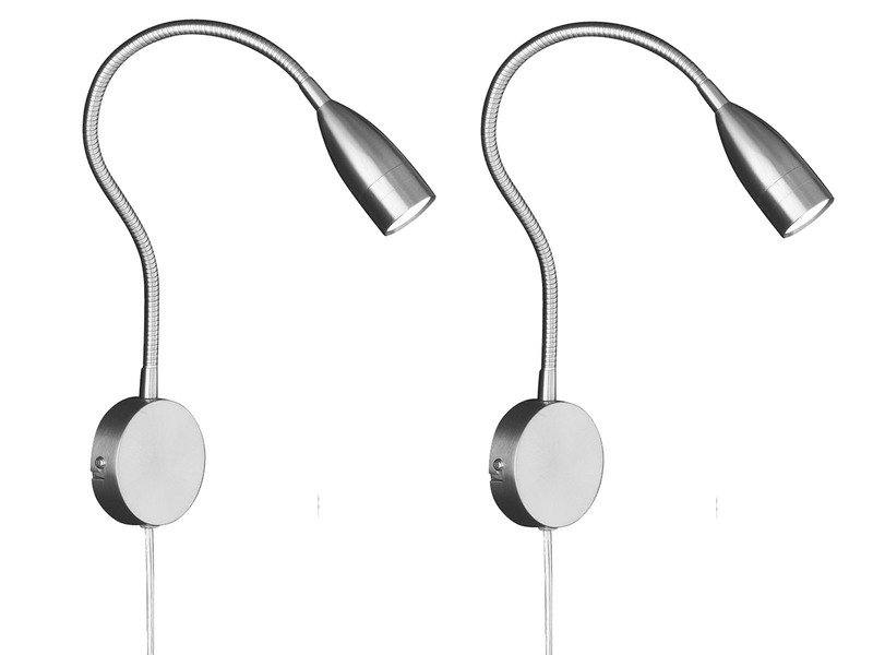 2er SET LED Wandlampen dimmbar, Leselampen Wandmontage, Breite 8cm