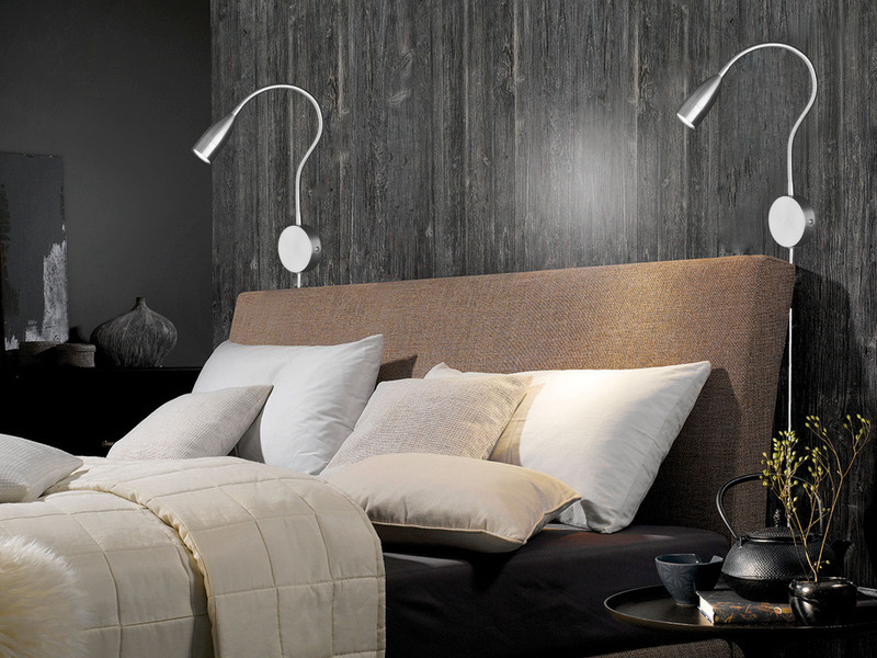 2er SET LED Wandlampen dimmbar, Leselampen Wandmontage, Breite 8cm