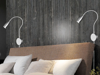 2er SET LED Wandlampen dimmbar, Leselampen Wandmontage, Breite 8cm