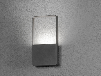 Flache LED Außenleuchte Aluminium in Anthrazit 6W IP54 Wandlampe Außenbereich