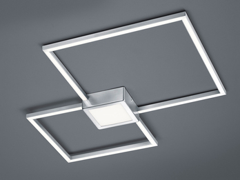 LED Deckenleuchte HYDRA extra flach & dimmbar, Silber, Breite 65cm