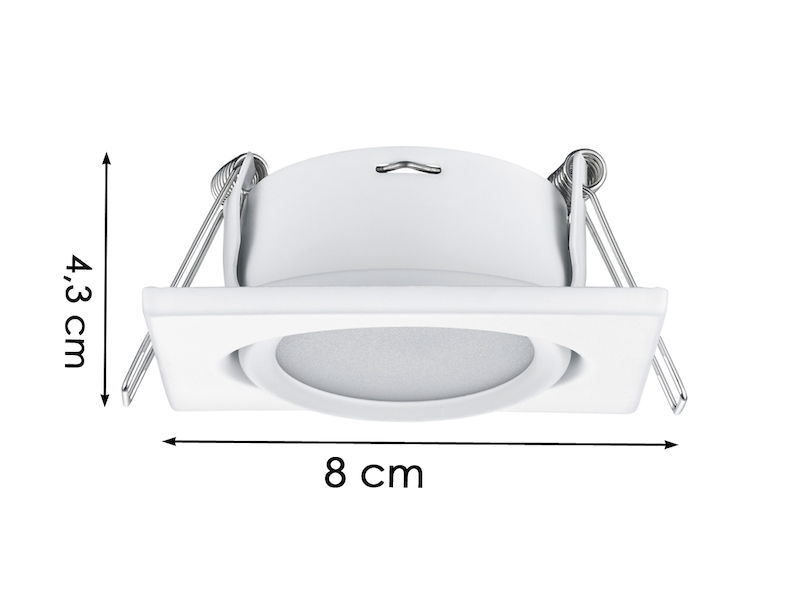 Eckiger LED Einbaustrahler RILA schwenkbar Weiß matt 5 Watt - Deckenbeleuchtung