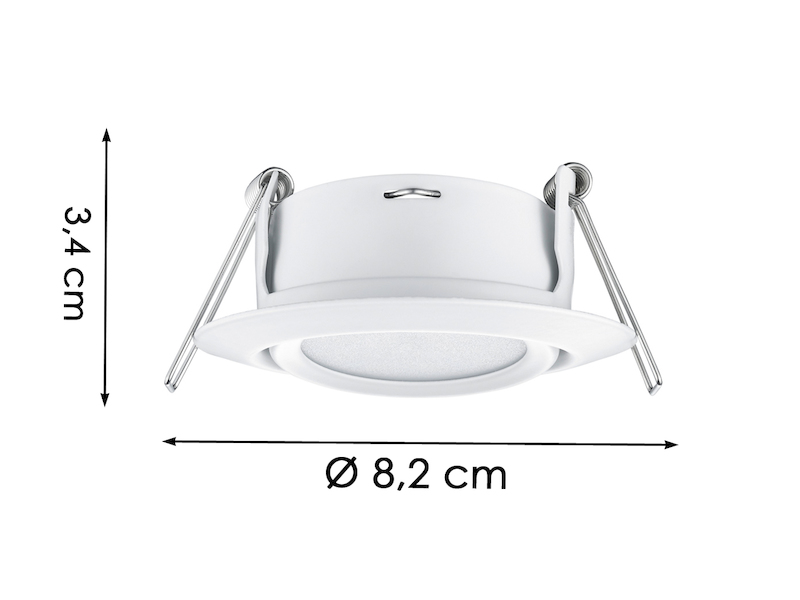 Runder LED Einbaustrahler RILA schwenkbar Weiß matt 5 Watt - Deckenbeleuchtung