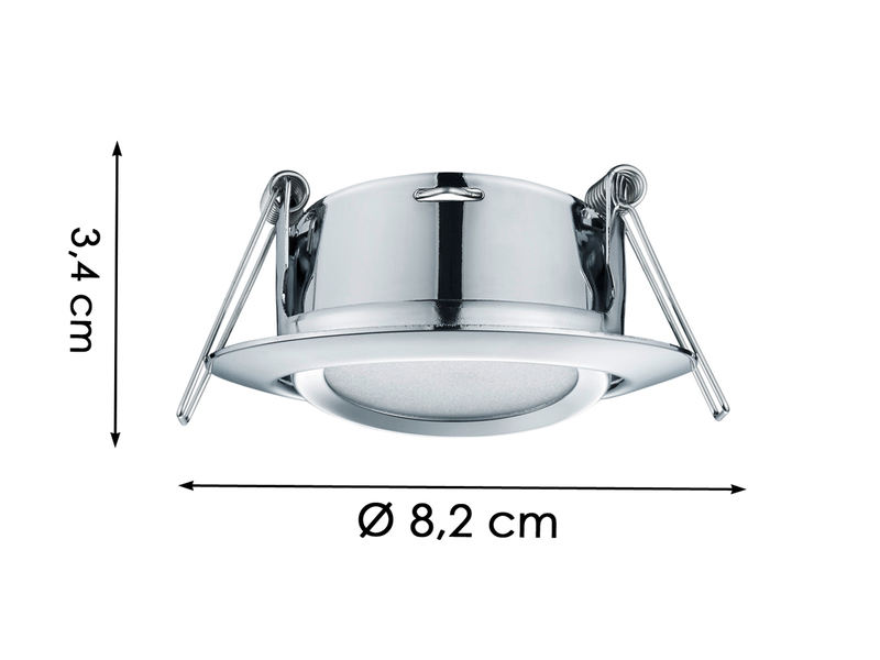 Runder LED Einbaustrahler Decke Doppelpack schwenkbar Chrom glänzend 5 Watt