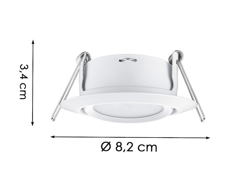 Runder LED Einbaustrahler Decke Doppelpack schwenkbar Weiß matt 5 Watt