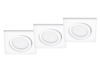 Eckiger LED Einbaustrahler Decke 3er Set Spot schwenkbar Weiß matt 5 Watt