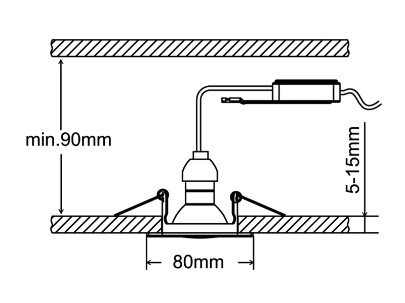 Eckige Einbaustrahler Decke JURA 3er Set schwenkbar Silber matt GU10