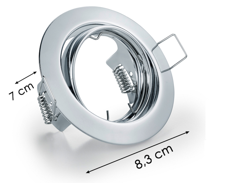 Runde Einbaustrahler Decke im 4er Set schwenkbar Silber Chrom GU10