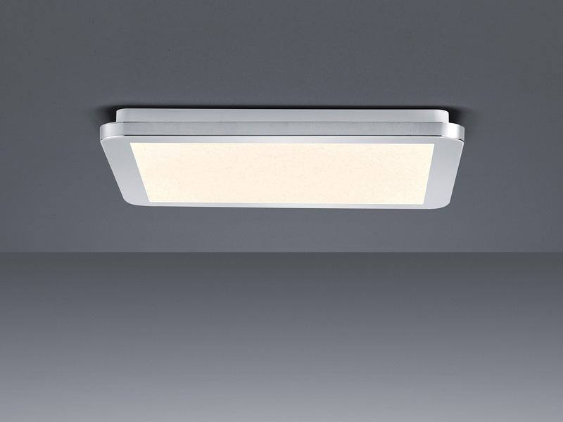 LED Deckenleuchte CESAR dimmbar Chrom mit Kristalleffekt fürs Bad, 30cm
