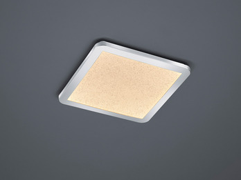LED Deckenleuchte CESAR dimmbar Chrom mit Kristalleffekt fürs Bad, 30cm