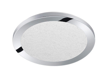 Dimmbare Bad LED Deckenleuchte Chromfarben mit Kristalleffekt Ø 26cm