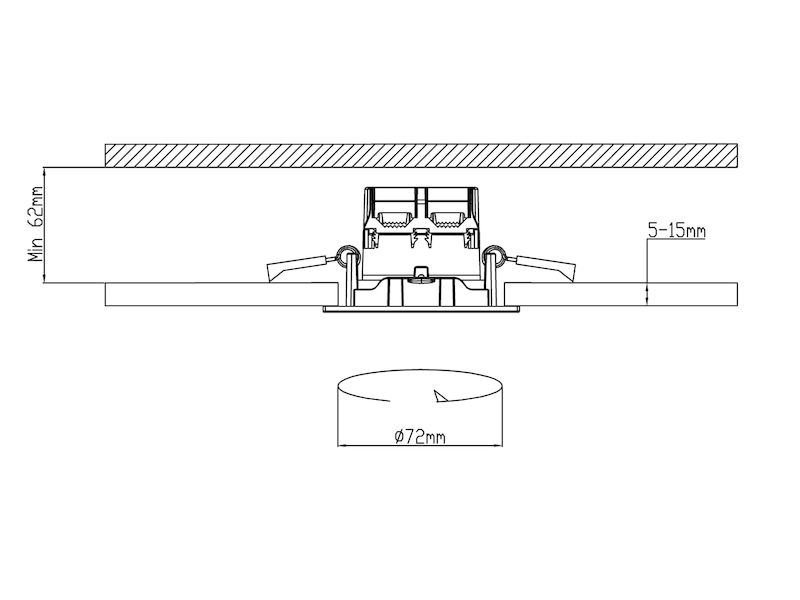 Eckige LED Einbaustrahler Decke im 4er Set schwenkbar dimmbar Schwarz matt 5,5W