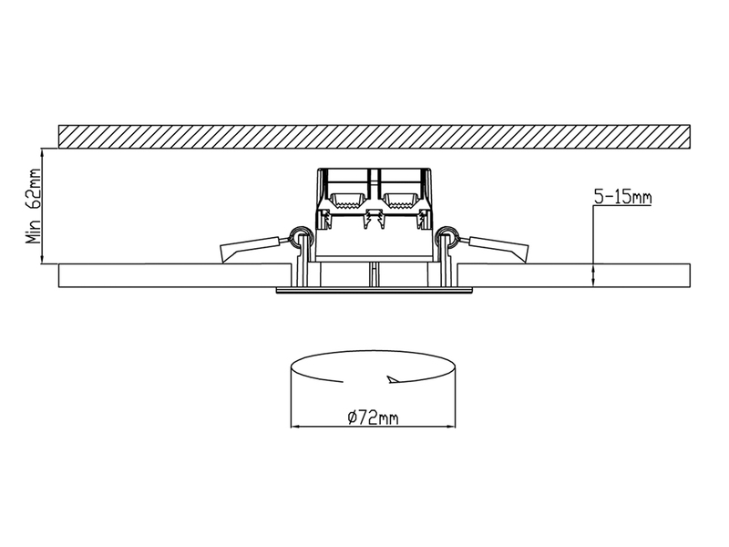 4er SET IP65 LED Deckeneinbaustrahler Silber matt eckig, dimmbar, 8,5cm