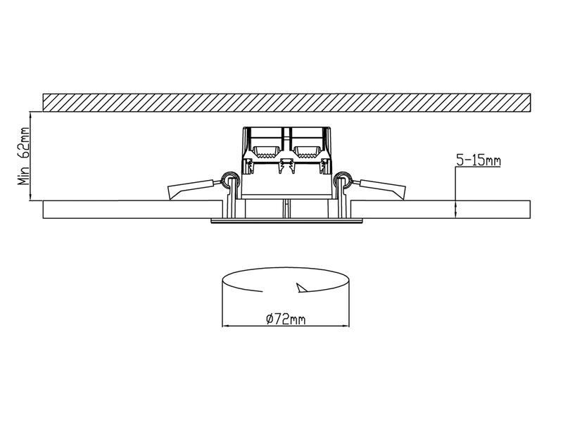 4er SET IP65 LED Deckeneinbaustrahler Weiß rund, dimmbar, Ø 8,5cm