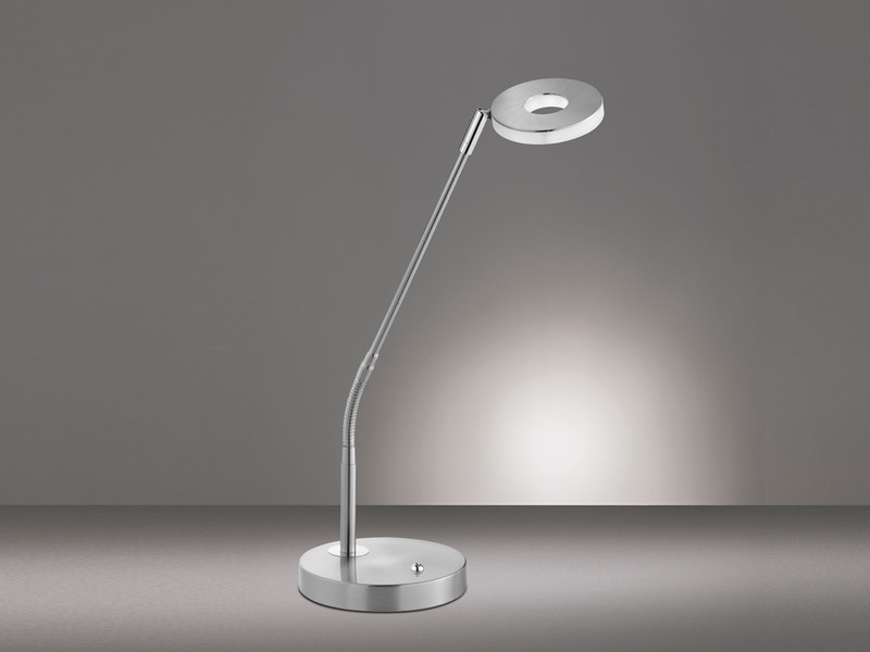 LED Schreibtischlampe DENT Silber mit Dimmer - Höhe 60cm