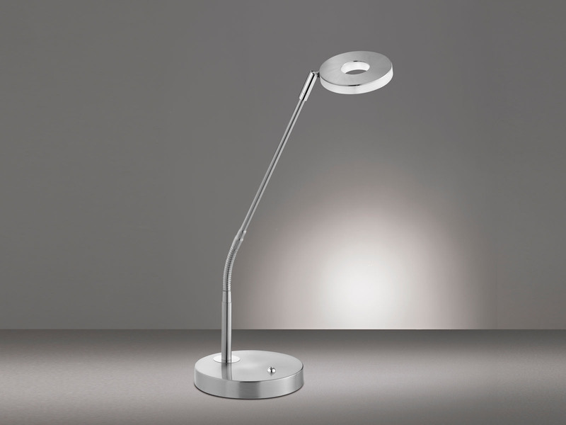 2er SET LED Schreibtischlampen Silber mit Dimmer - Höhe 60cm