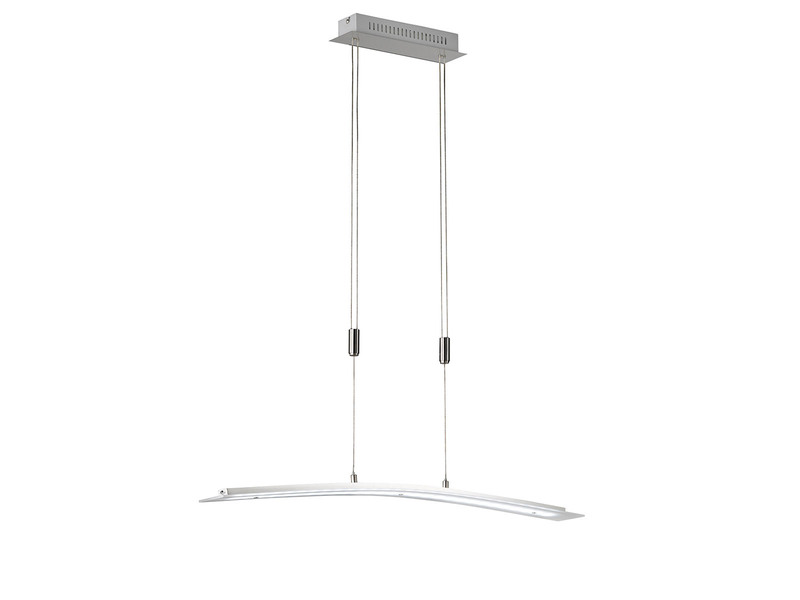 LED Pendelleuchte METIS Silber dimmbar & höhenverstellbar, Breite 90cm