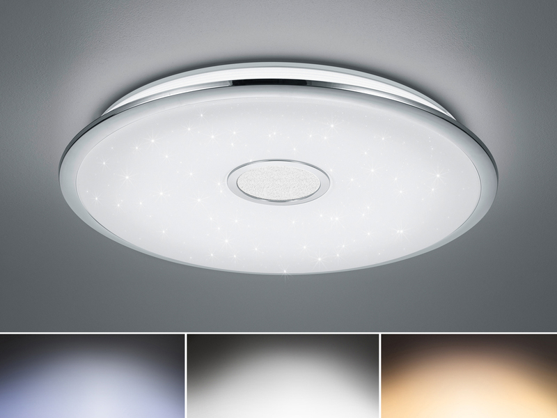 Große LED Deckenleuchte OSAKA dimmbar mit Fernbedienung & 3 Lichtfarben, Ø 65cm