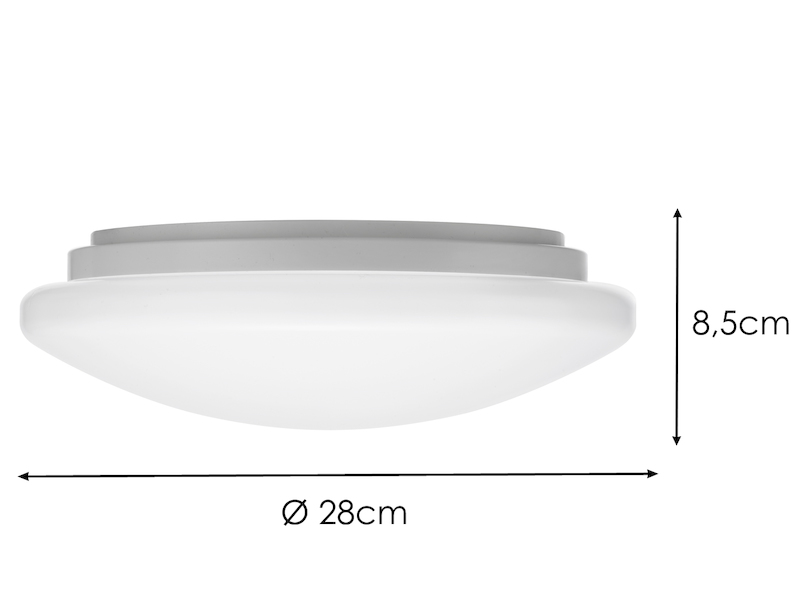 Badezimmer LED Deckenleuchte SILMA Weiß rund Ø 28cm