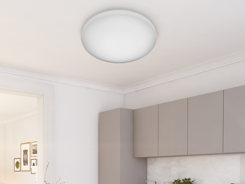 Badezimmer LED Deckenleuchte SILMA Weiß rund Ø 28cm