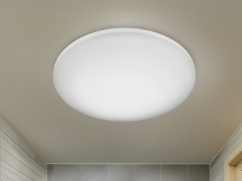 Flache LED Deckenleuchte / Wandleuchte Ø28cm Weiß mit IP44 vielseitig nutzbar