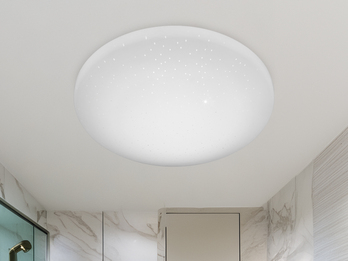 LED Deckenleuchte / Wandleuchte mit Sternenhimmel Effekt Ø28cm Weiß IP44