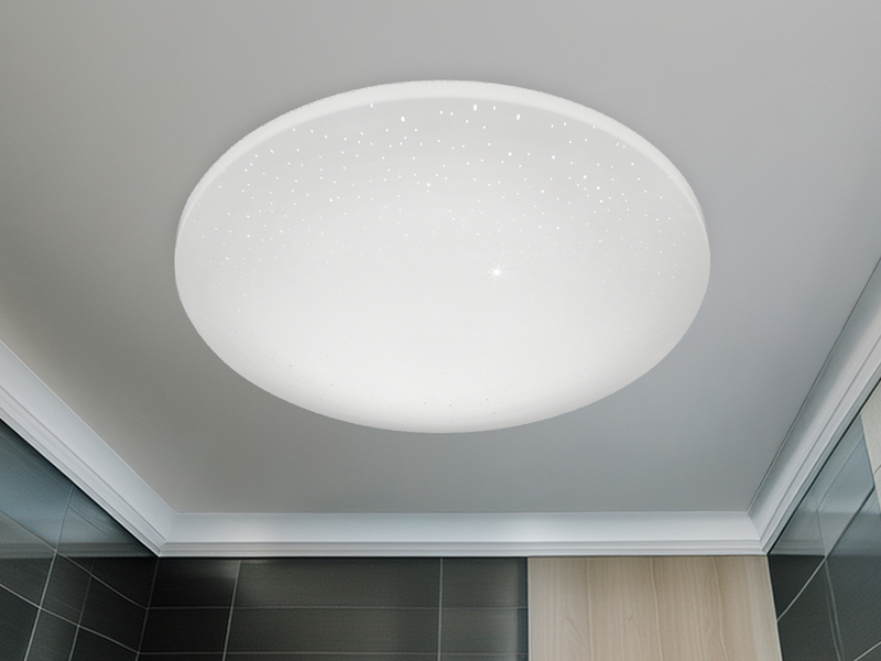 Dimmbare LED Deckenleuchte SILMA mit Fernbedienung & Sternenhimmel Ø 40cm