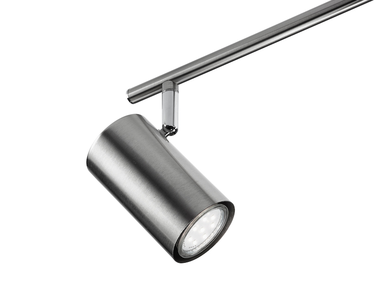 Moderner Deckenstrahler FAINAS 4-flammig Silber mit GU10 LED, Breite 70cm