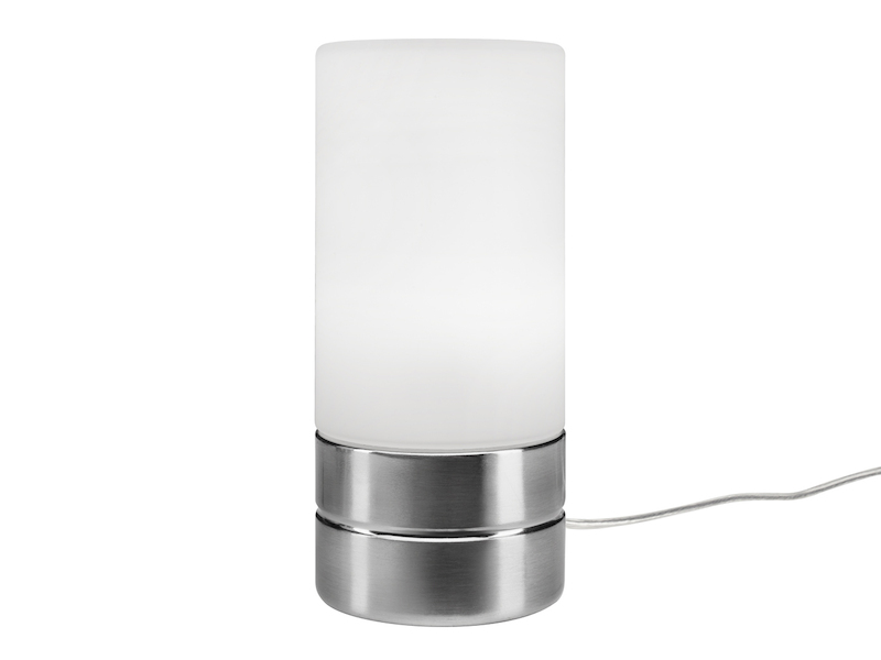 Tischleuchte SARNO mit Touch Dimmer & Glasschirm opal weiß - LED geeignet