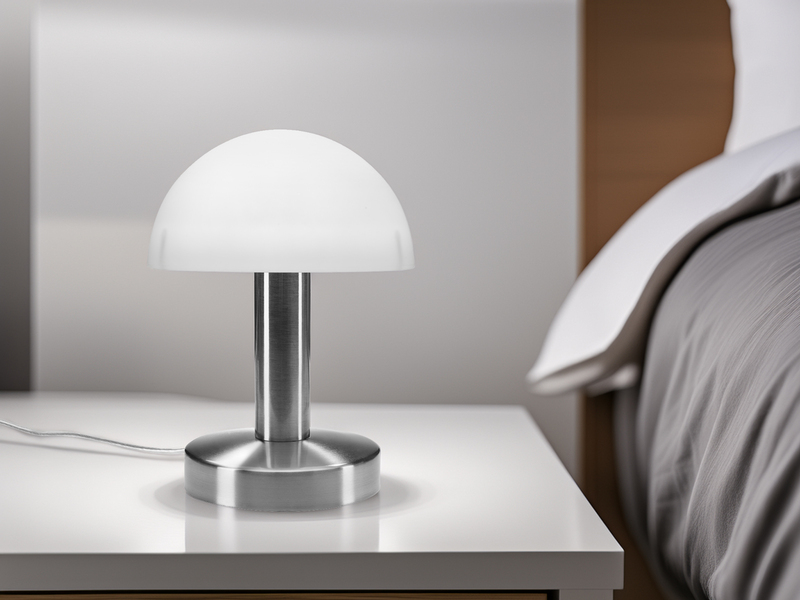 Kleine Tischlampe WARIN mit E14 Glasschirm Weiß per Touch dimmbar, Höhe 21cm