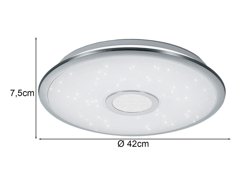 LED Deckenleuchte OSAKA dimmbar mit Fernbedienung & 3 Lichtfarben, Ø 42cm