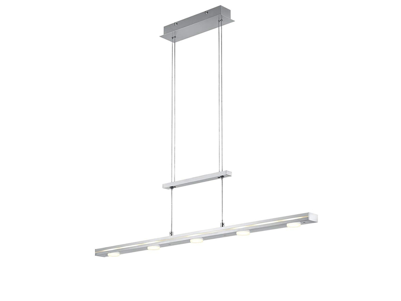 LED Pendelleuchte LACAL Sillber dimmbar & höhenverstellbar bis 160cm, B: 100cm