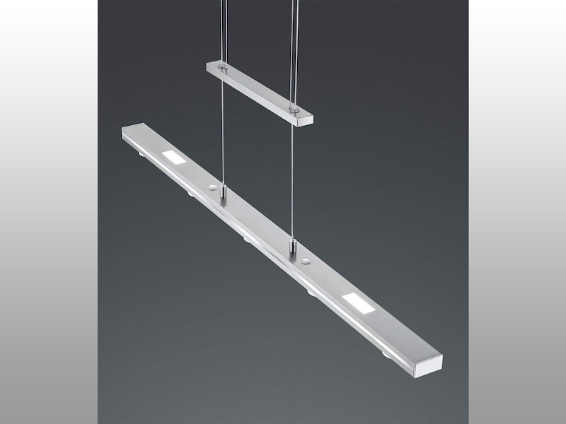 LED Pendelleuchte LACAL Sillber dimmbar & höhenverstellbar bis 160cm, B: 100cm