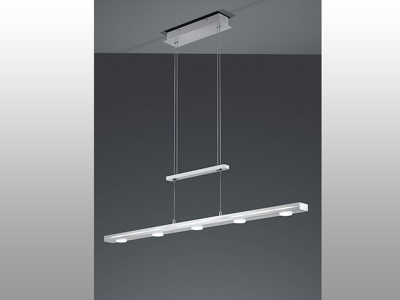 LED Pendelleuchte LACAL Sillber dimmbar & höhenverstellbar bis 160cm, B: 100cm