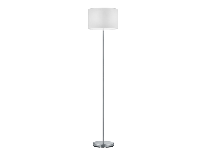 Klassische Stehlampe mit Stoffschirm Weiß & E27 LED, Höhe 160cm