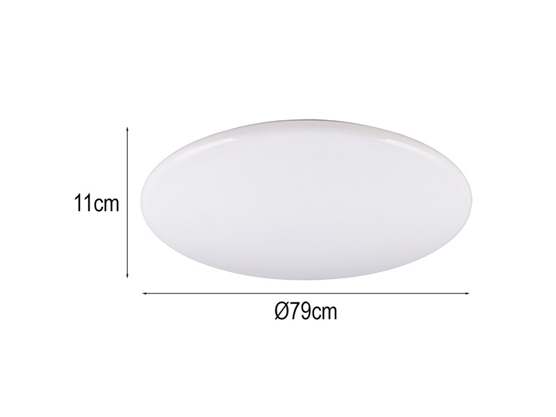 Große LED Deckenleuchte NAGANO extra hell, dimmbar mit Fernbedienung, Ø 79cm