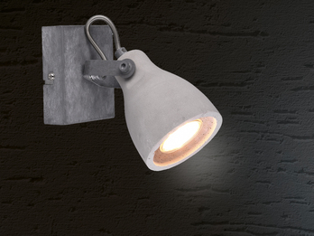 Retro Wandstrahler CONCRETE mit schwenkbarem Lampenschirm aus Beton