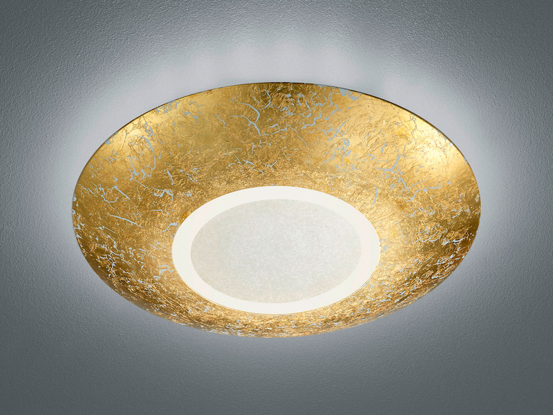 Design LED Deckenleuchte CHIROS mit Blattgold Ø 32cm