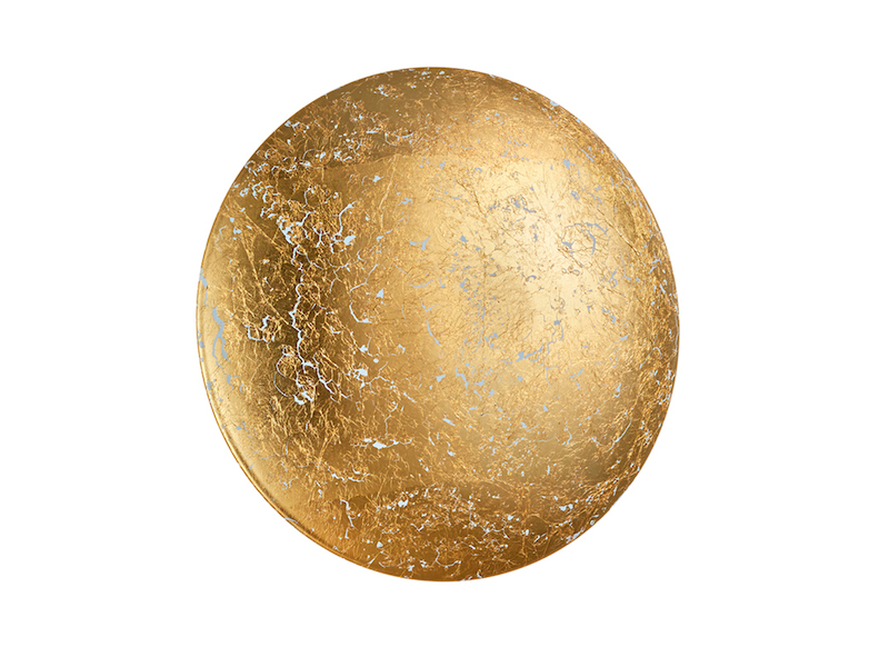 LED Wandleuchte CHIROS aus Metall, indirekte Beleuchtung in Blattgold, Ø 22cm