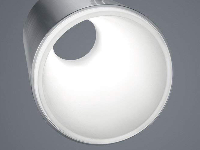 LED Stehleuchte NARCOS Silber matt, Spots schwenkbar  & Touch-Dimmer