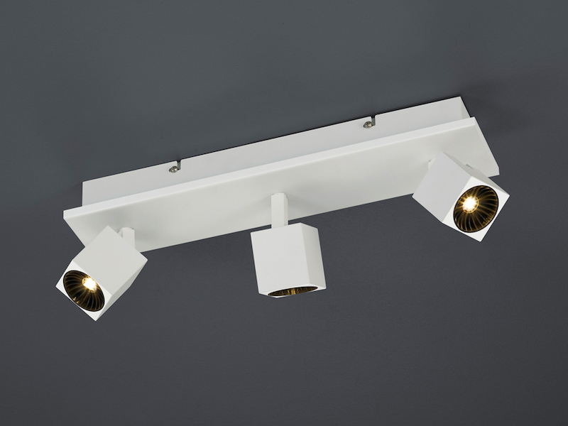 LED Deckenstrahler CUBA 3-flammig mit indirekter Beleuchtung, Weiß