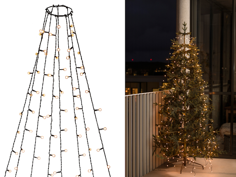 Lichterkette Warmweiß 24m für außen und innen LED Weihnachtsbeleuchtung Strom betrieben Weihnachtsdeko Tannenbaum 1200 LED 