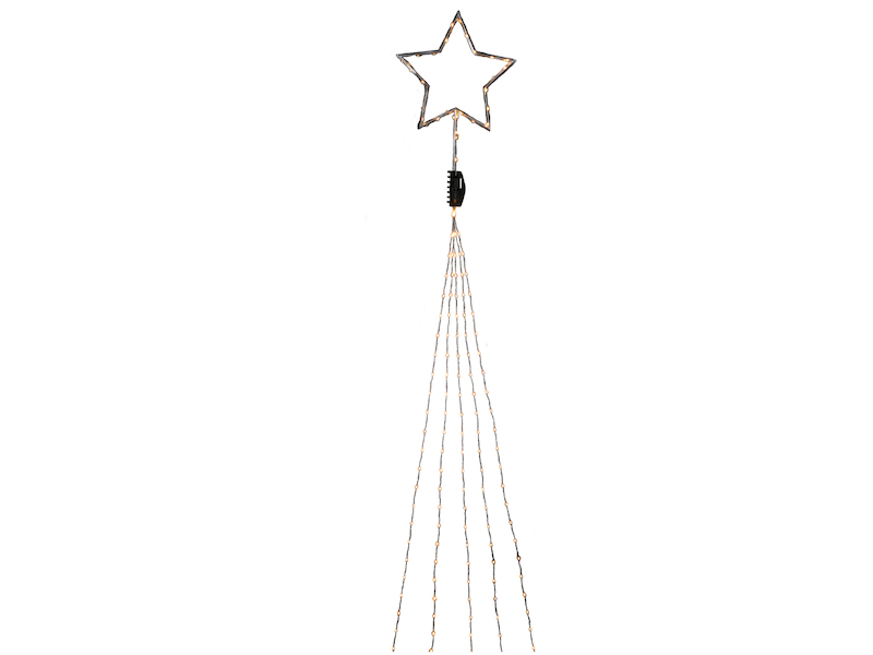 Hängende LED Christbaum Lichterkette mit Stern für Innen 274 LED´s -